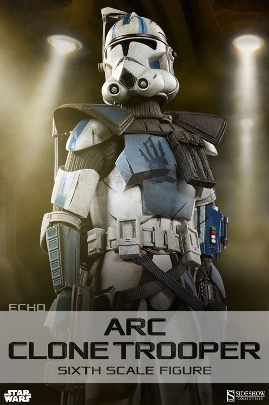 1/6 SIDESHOW TOYS - STAR WARS ARC CLONE TROOPER ECHO PHASE 2