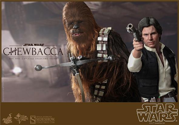1/6 HOT TOYS - STAR WARS HAN SOLO AND CHEWBACCA SET
