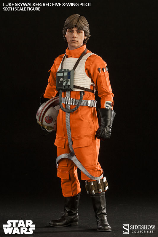 1/6 SIDESHOW TOYS - STAR WARS LUKE SKYWALKER RED FIVE X-WING PILOT
