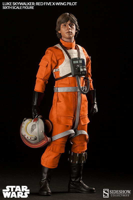 1/6 SIDESHOW TOYS - STAR WARS LUKE SKYWALKER RED FIVE X-WING PILOT