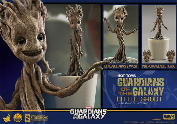 1/6 HOT TOYS - GUARDIANI DELLA GALASSIA - LITTLE GROOT