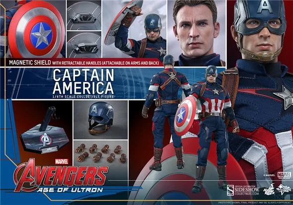 1/6 HOT TOYS - AVENGERS AGE OF ULTRON - CAPITAN AMERICA