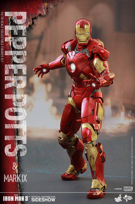 1/6 HOT TOYS - IRON MAN PEPPER POTTS AND MARK 9