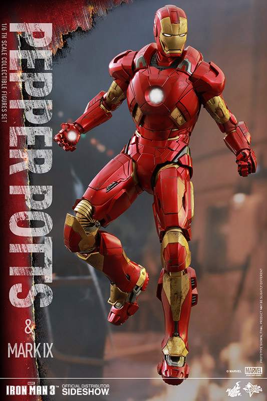 1/6 HOT TOYS - IRON MAN PEPPER POTTS AND MARK 9