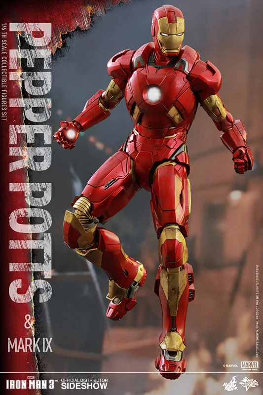 1/6 HOT TOYS - IRON MAN PEPPER POTTS AND MARK 9