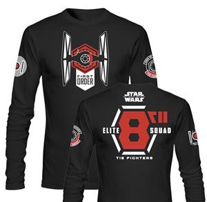 T-SHIRT STAR WARS EP7 ELITE SQUAD L/SLEEVE BLCK BOY/TAGLIA L