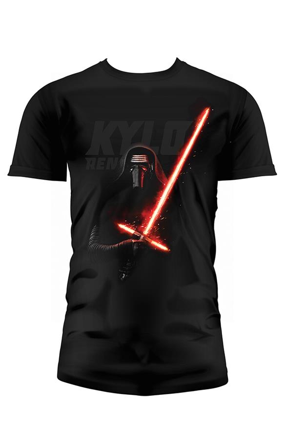 T-SHIRT STAR WARS EP7 KYLO LIGHTSABER BLCK ADULT/TAGLIA L