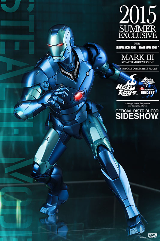 1/6 HOT TOYS - IRON MAN MARK 3 STEALTH DIE CAST EXC