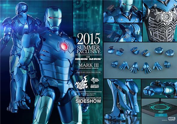 1/6 HOT TOYS - IRON MAN MARK 3 STEALTH DIE CAST EXC