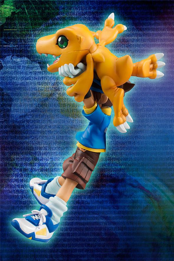 DIGIMON TAICHI & AGUMON GEM STATUE