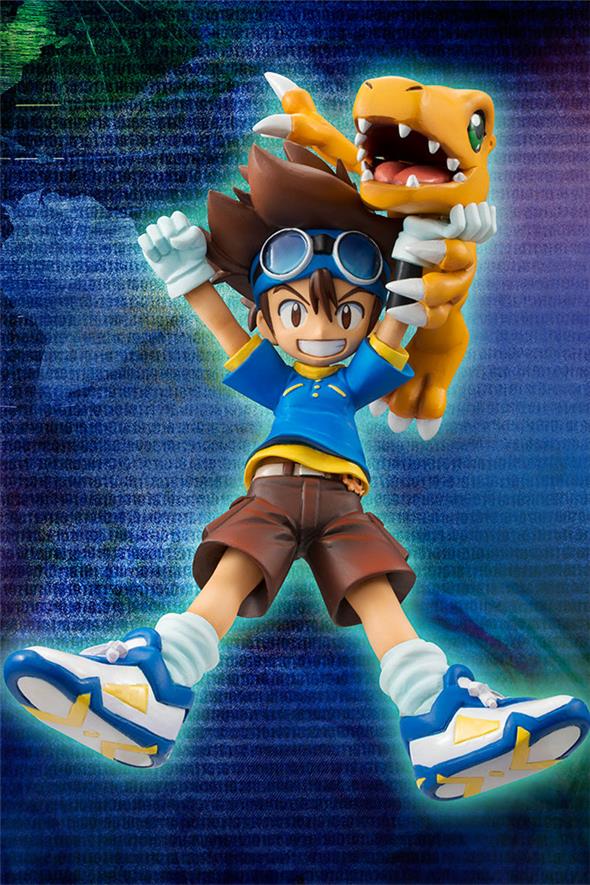 DIGIMON TAICHI & AGUMON GEM STATUE