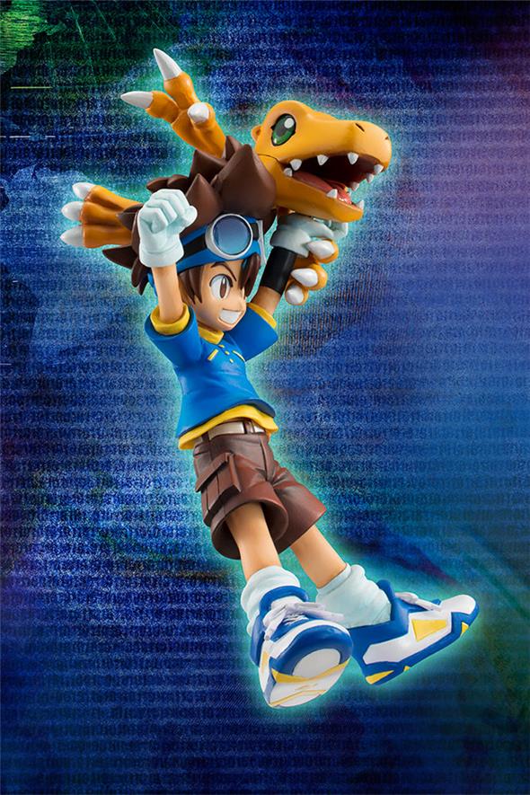 DIGIMON TAICHI & AGUMON GEM STATUE