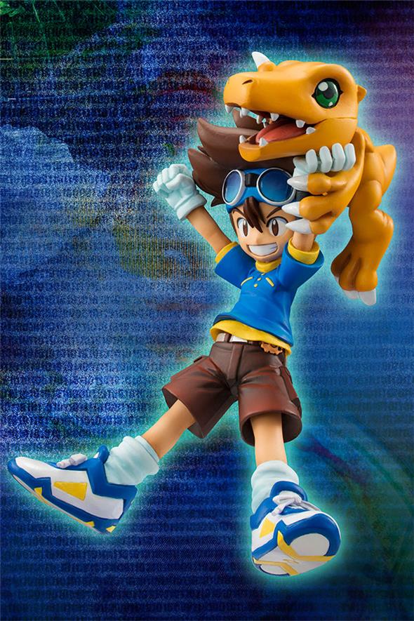 DIGIMON TAICHI & AGUMON GEM STATUE