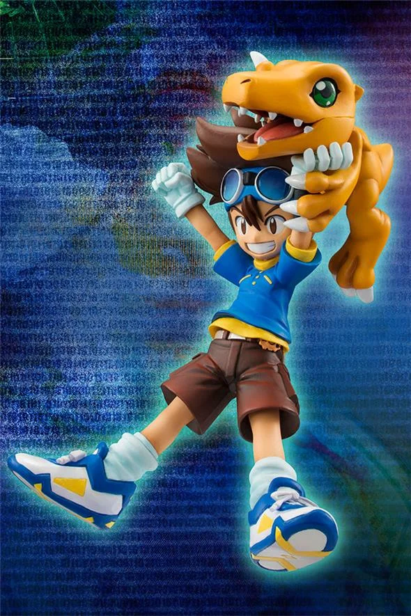 DIGIMON TAICHI & AGUMON GEM STATUE