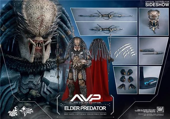 1/6 HOT TOYS - ALIEN VS PREDATOR 12" ELDER PREDATOR AF
