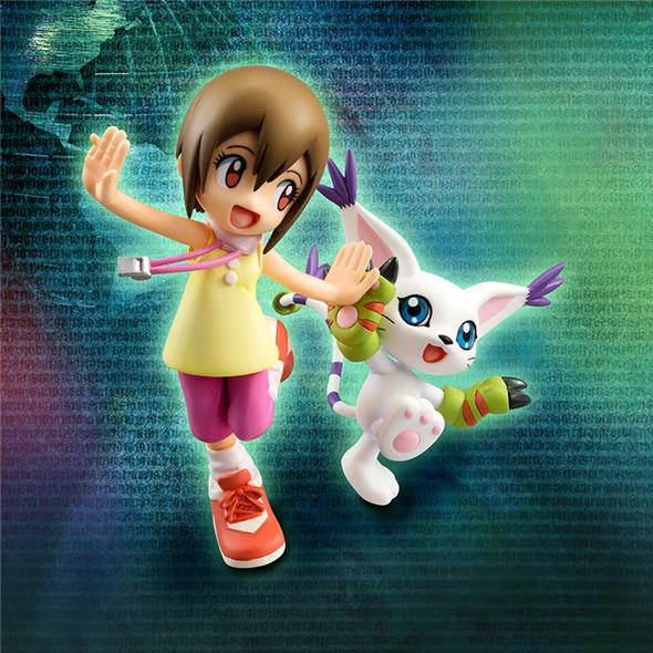 DIGIMON ADV HIKARI & TAILMON GEM STATUE