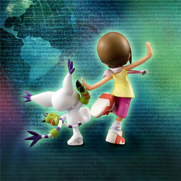 DIGIMON ADV HIKARI & TAILMON GEM STATUE