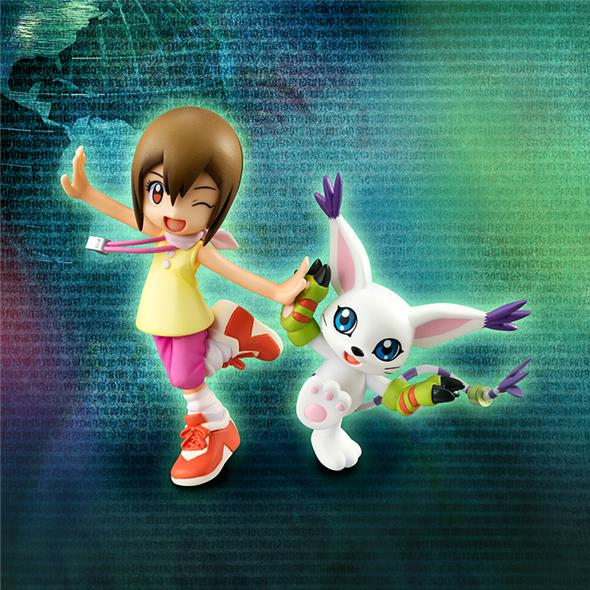 DIGIMON ADV HIKARI & TAILMON GEM STATUE