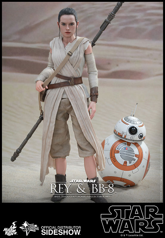 1/6 HOT TOYS - STAR WARS 12 REY AND BB/8 AF SET