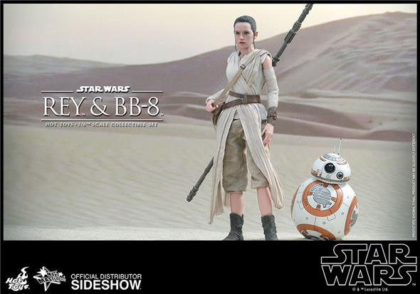 1/6 HOT TOYS - STAR WARS 12 REY AND BB/8 AF SET