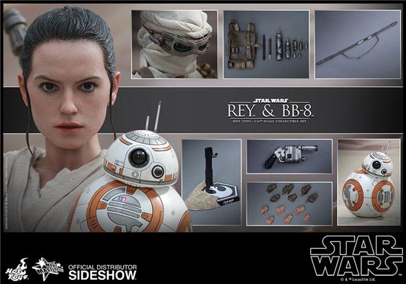 1/6 HOT TOYS - STAR WARS 12 REY AND BB/8 AF SET