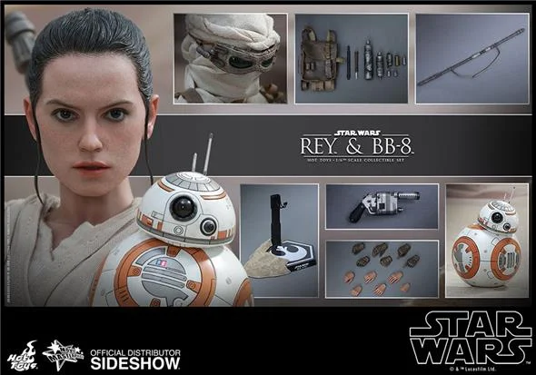 1/6 HOT TOYS - STAR WARS 12 REY AND BB/8 AF SET
