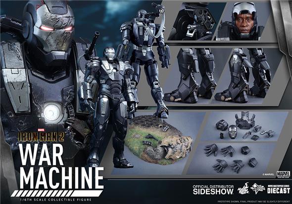 1/6 HOT TOYS - IRON MAN 2 WAR MACHINE 12 DIECAST FIGURE