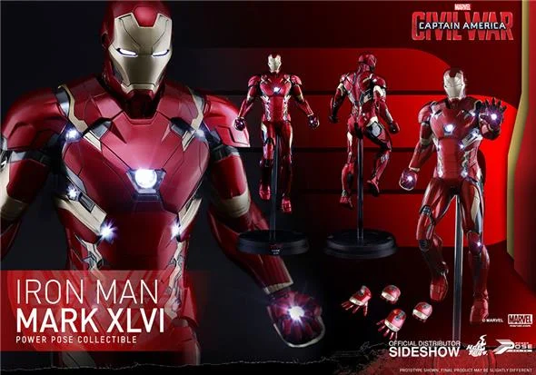 1/6 HOT TOYS - C.A. CIVIL WAR - IRON MAN MK 46