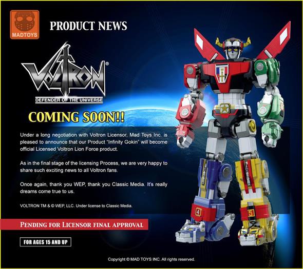 INFINITY GOKIN - VOLTRON LION (LICENSED PRODUCT)