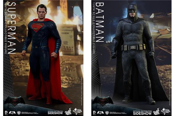 1/6 HOT TOYS - BATMAN VS SUPERMAN - BATMAN AND SUPERMAN SET
