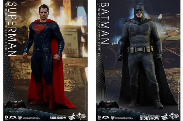 1/6 HOT TOYS - BATMAN VS SUPERMAN - BATMAN AND SUPERMAN SET
