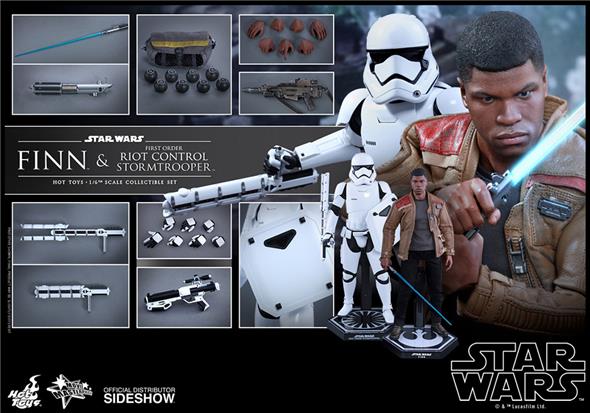 1/6 HOT TOYS - STAR WARS - FINN AND FIRST ORDER RIOT CONTROL STORMTROOPER