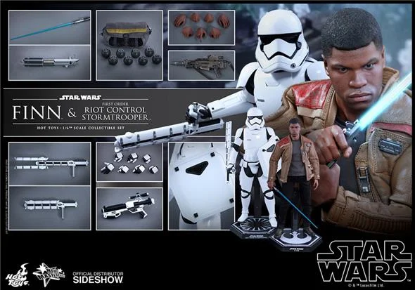 1/6 HOT TOYS - STAR WARS - FINN AND FIRST ORDER RIOT CONTROL STORMTROOPER