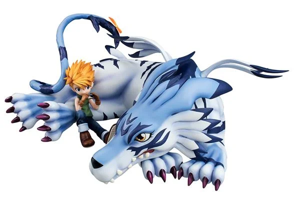 DIGIMON GARURUMON & YAMATO GEM STATUE