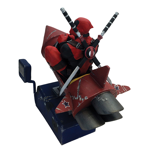 DEADPOOL ROCKET RIDE MOTION STATUE