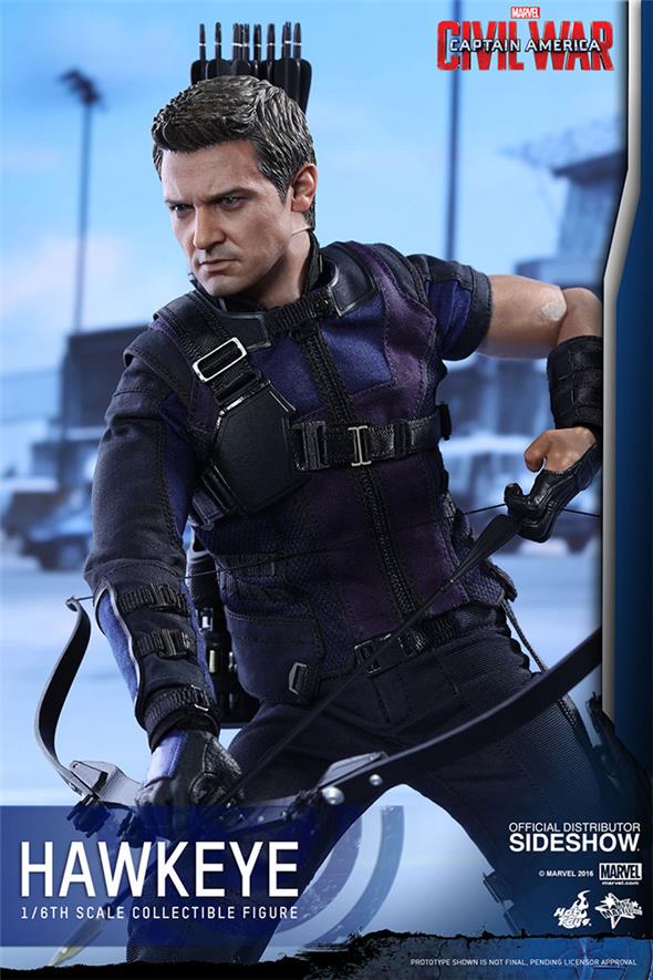 1/6 HOT TOYS - C.A. CIVIL WAR - HAWKEYE