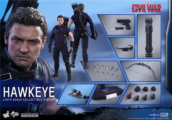 1/6 HOT TOYS - C.A. CIVIL WAR - HAWKEYE