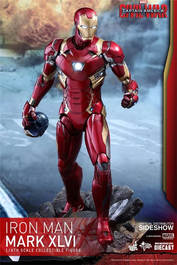 1/6 HOT TOYS - CAPTAIN AMERICA IRON MAN MARK 46 DIECAST