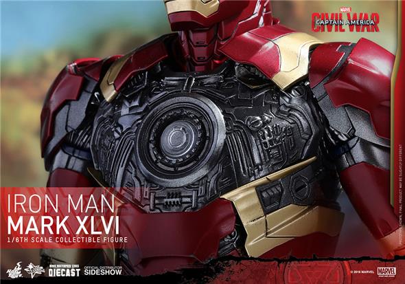 1/6 HOT TOYS - CAPTAIN AMERICA IRON MAN MARK 46 DIECAST