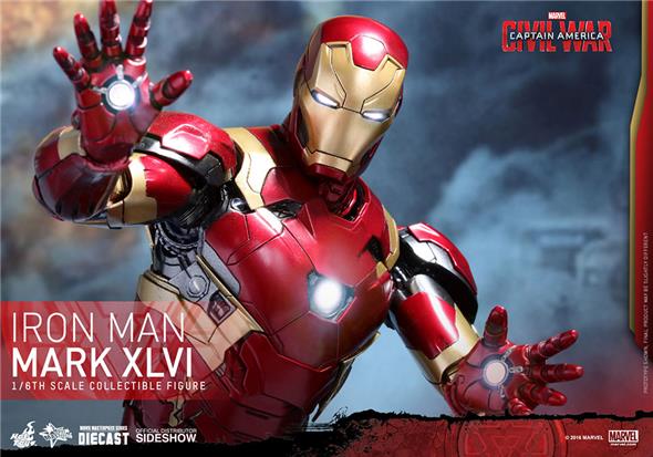 1/6 HOT TOYS - CAPTAIN AMERICA IRON MAN MARK 46 DIECAST