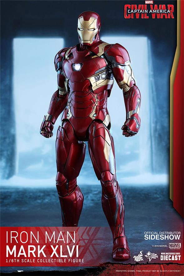 1/6 HOT TOYS - CAPTAIN AMERICA IRON MAN MARK 46 DIECAST