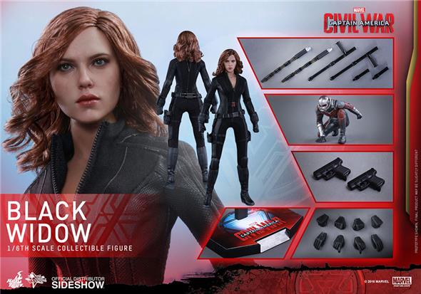1/6 HOT TOYS - C.A. CIVIL WAR - BLACK WIDOW