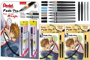 pentel-fude-pen-counter-display-set