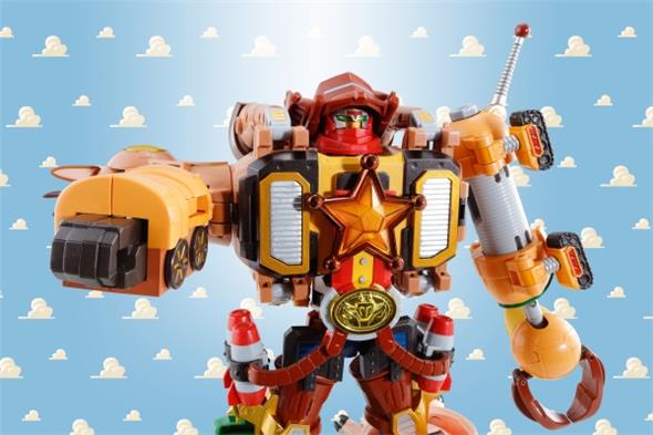 TOY STORY CHOGOKIN WOODY ROBO SHERIFF STAR