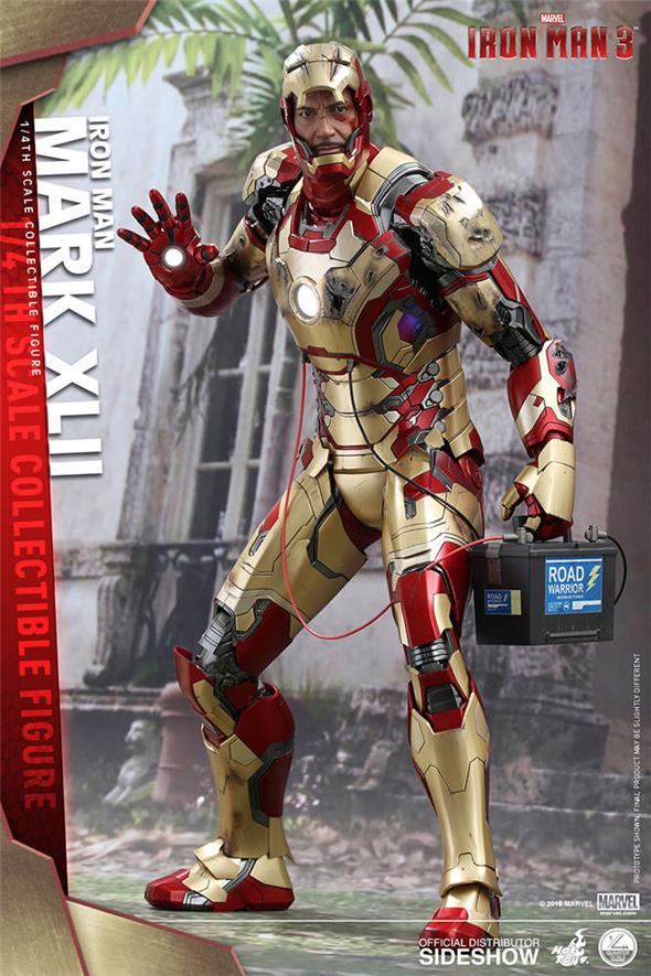 1/4 HOT TOYS - IRON MAN MARK XLII QUARTER SCALE FIG