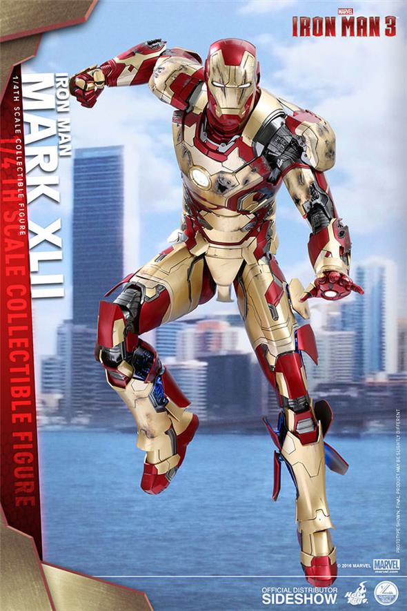 1/4 HOT TOYS - IRON MAN MARK XLII QUARTER SCALE FIG