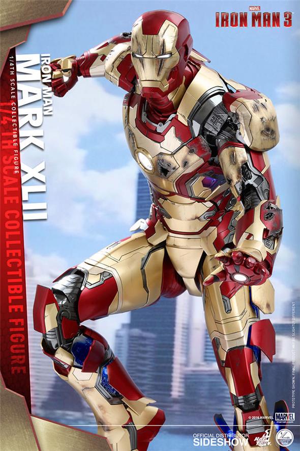 1/4 HOT TOYS - IRON MAN MARK XLII QUARTER SCALE FIG