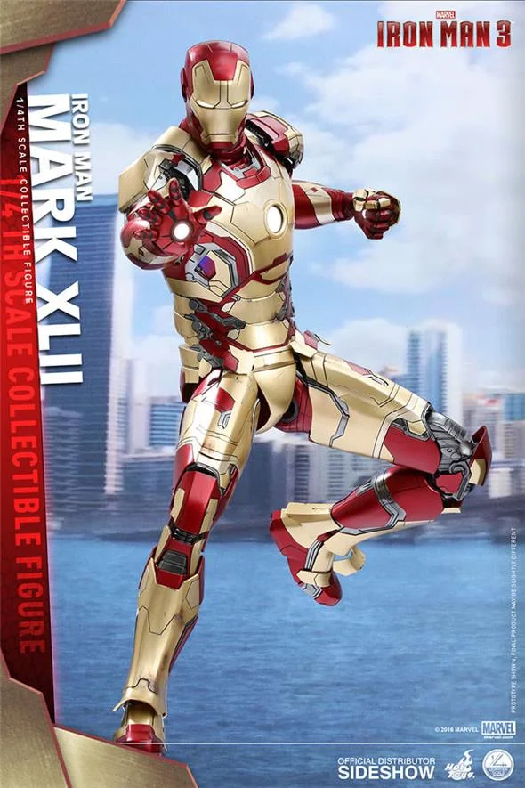 1/4 HOT TOYS - IRON MAN MARK XLII QUARTER SCALE FIG