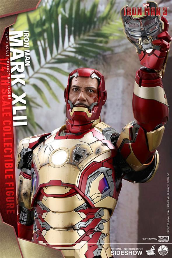 1/4 HOT TOYS - IRON MAN MARK XLII QUARTER SCALE FIG