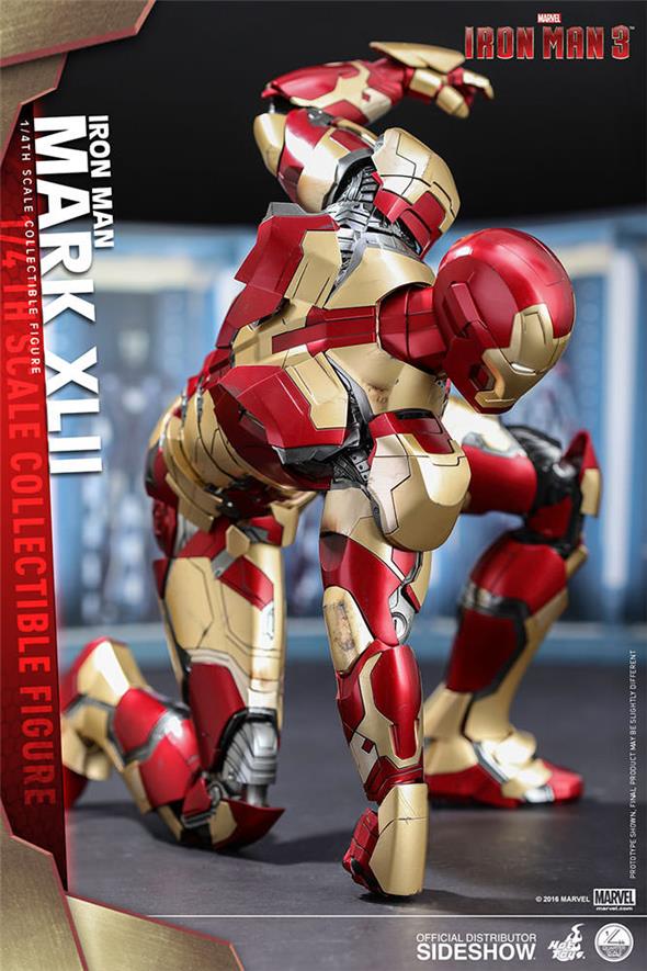 1/4 HOT TOYS - IRON MAN MARK XLII QUARTER SCALE FIG